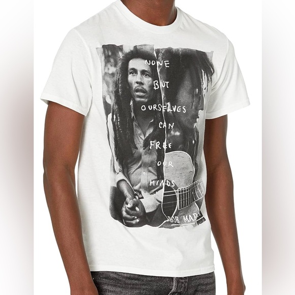 Bob Marley Other - Bob Marley White & Black Graphic Tee Size Medium UNISEX